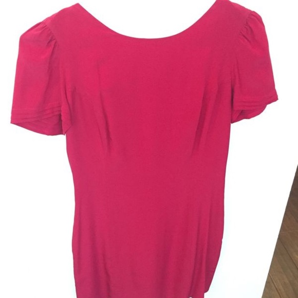 Rebecca Minkoff red silk deep V- back dress - Picture 3 of 6